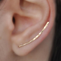 Buffalo ▲ Israeli hand-made personality fashion simple and exquisite gold crawler earrings earrings