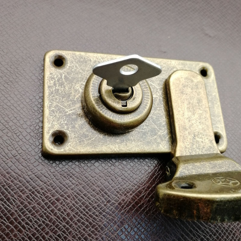 皮箱锁仿古对锁木箱锁行李箱锁扣木箱扣铁皮搭扣左右对锁扣
