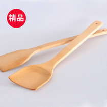Environmentally friendly and durable curved handle bamboo shovel exquisite long handle natural non-stick pan stir-fry shovel bamboo products Chinese shovel boutique