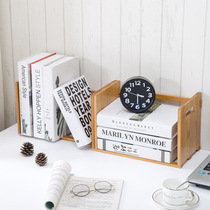 Bamboo Wood Containing Shelf Flex Creative Desktop Mini Small Bookshelves Desk Shelf Wooden Simple Student Bookshelves