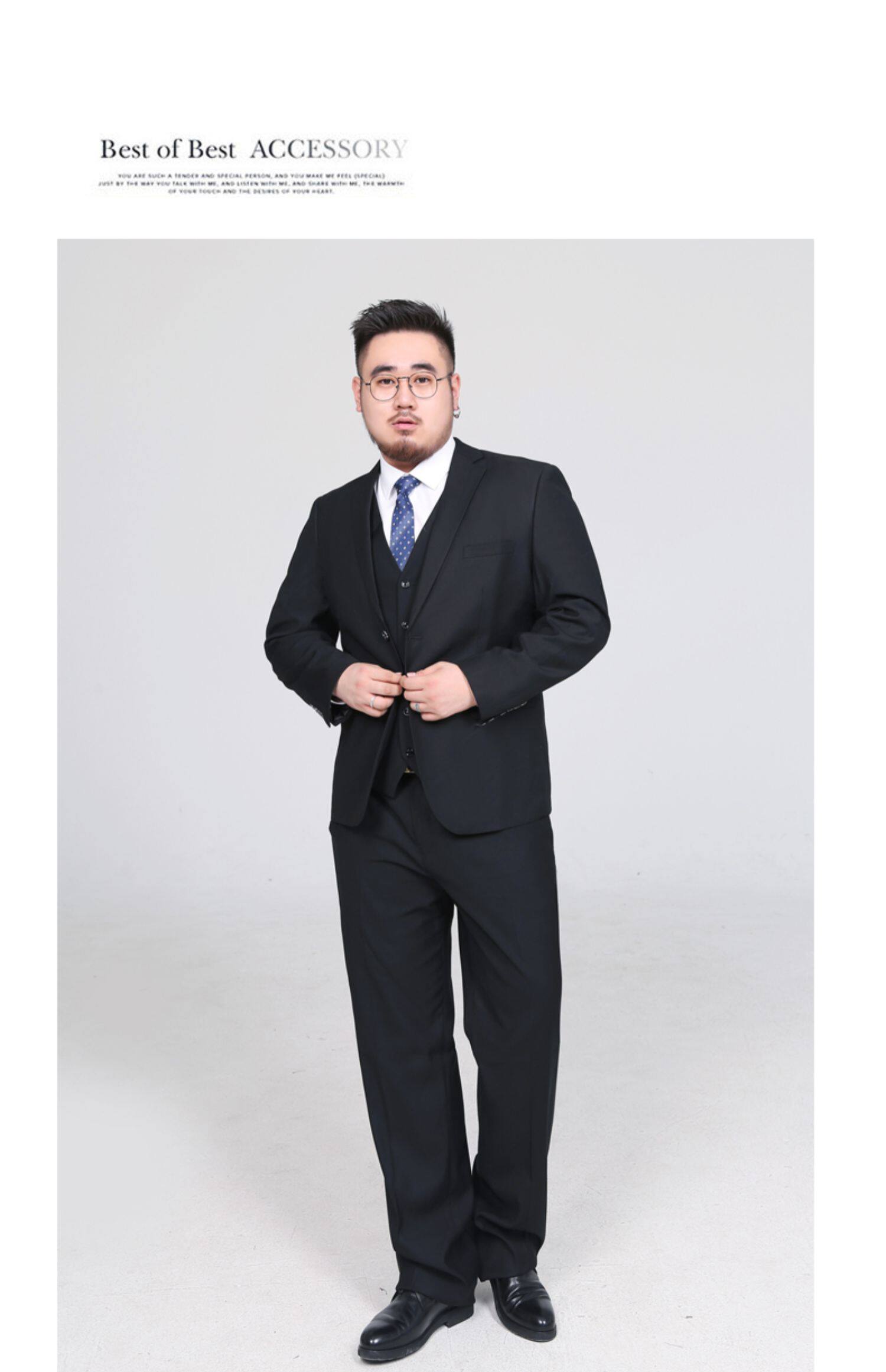 加肥加大码西装马甲男士夏季坎肩背心胖子大号西服马夹潮伴郎礼服