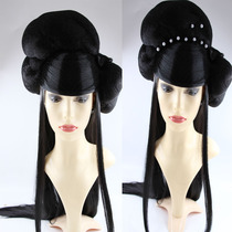 Special price costume Imperial Concubine shape whole hood wig set reverse string performance style hair decoration Imperial Concubine fairy wig