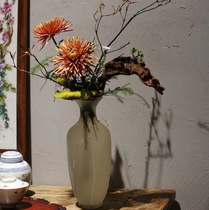 Chinese traditional flower vase flower tea room study study room flower flower flower flower arrangement glass flower props tea props