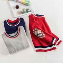 Boys and girls cotton knitted sweater pullover spring and autumn childrens baby 2022 new foreign style sweater base Korean version of the tide