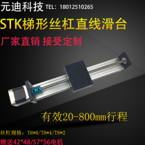 STK trapezoidal screw Linear guide slide table module with 42 stepper motor reciprocating table
