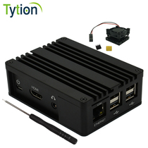 Raspberry Pi 3B 4B aluminum alloy shell development board Micro chassis metal box with on-board silent small fan