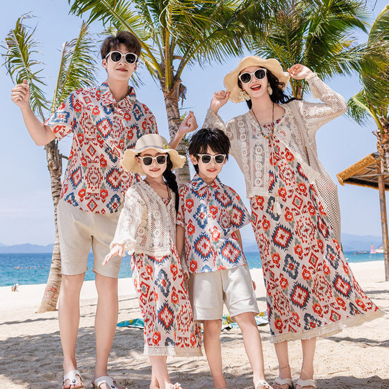 Parent-child outfit family of three and four seaside beach vacation shirt bohemian mother and daughter dress suit summer
Parent-child outfit family of three and four seaside beach vacation shirt bohemian mother and daughter dress suit summer
