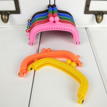 8 5CM Candy Color Resin Plastic Arched Opening Gold Color Mouth Gold Bag Material Accessories