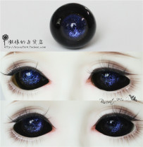 BJD doll 1 346 points glass eyes Yasha eyes sea blue golden eyes demon 121416mm spot