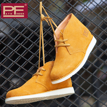 PF high helps mens shoes casual leather shoes Short-cylinder tooling shoes Inn Martin Shoes Desert Boots short boots S202-1