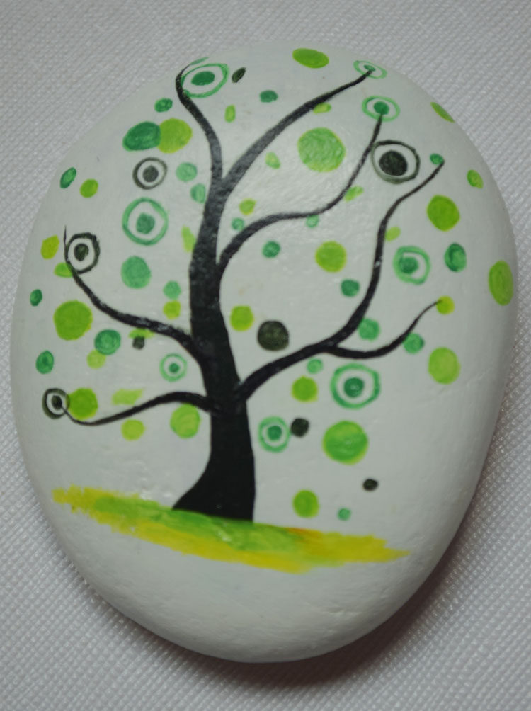 树系列手绘石头画 精品礼物生活小摆件 创意生日礼物男女朋友通用