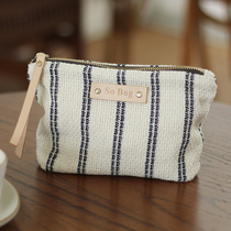 sobog 100 lap ladies bag large capacity retro hand carrying bag Japanese hand holding bag women striped handmade purse