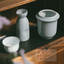 (-Rong Xuan-) Yingqing yellow wine warm wine flan set set fat white Chinese hot wine pot ceramic custom gifts