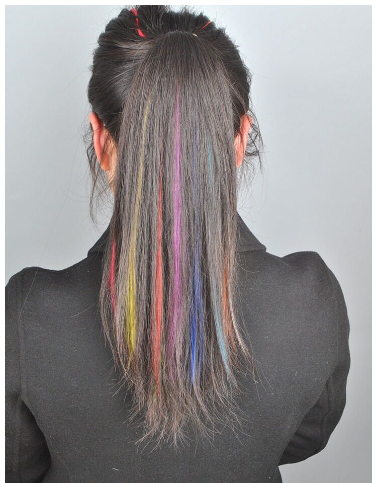 无痕彩色接发束缕染挑染接发片舞会装扮随意造型理发店专用送工具