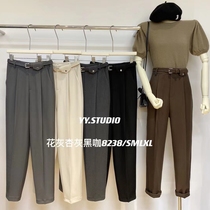 Suit pants womens high waist slim radish pants pants 2021 autumn and winter new womens pants