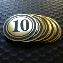 Billiard club hall advertising signs Pole cabinet identification number card Billiard table nameplate Ball room decoration supplies accessories