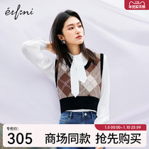 (Same style in shopping mall) Evely 2022 spring new knitted short vest vest sweater 1D1130721
