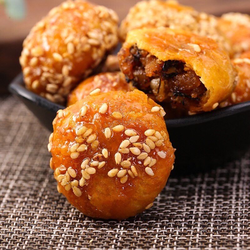 义乌红糖酥饼1包500g约50个2件减2元德辉干菜肉饼烧饼包邮
