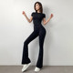 Mitaogirl High High Water Hip Lifting Fitness Pants Slimming Yoga Flared Pants Mitaogirl High High Water Hip Lifting Fitness Pants Slimming Yoga Flared Pants