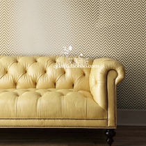 Aiga minimis light and luxurious American herringbone lines Wavy Lines Wall Paper Sofa Wall Background Wall Wallpaper Spot