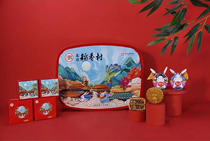Beijing Daanxiang Village mooncake gift box Jingqiuxiang Moon Iron Box 815G Sanhe specialty Cantonese Lotus Mid-Autumn Gift