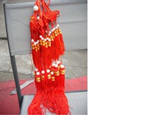 High-grade wooden octagonal palace lantern red spike string hexagonal octagonal Yarn lantern hanging spike string red comb string tassel tassel