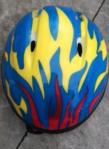 Childrens scooter helmet bicycle helmet sports pulley special flame helmet 1 protective gear 1 set