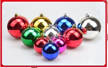 Large red bright light plated ball plastic hollow ball 6 cm diameter golden blue purple Christmas color ball