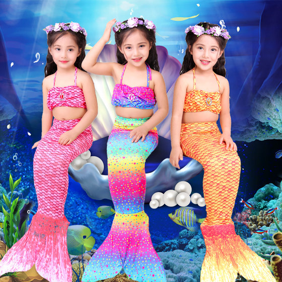 Mermaid clothes Children's fish tail girl princess skirt swimwear children's mermaid colorful swimsuit set
Mermaid clothes Children's fish tail girl princess skirt swimwear children's mermaid colorful swimsuit set