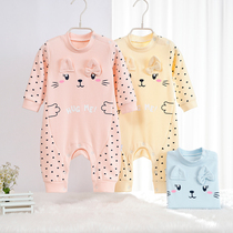 Baby jumpsuit Spring and autumn summer clothes newborn cotton clothes for men and women babies out of Ha clothes 0-3-6-12 months