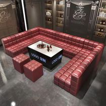 ktv sofa Custom Bar clear Bar clear Bar Box Nightclub corner ul type Eurostyle cassette luminous tea table combination