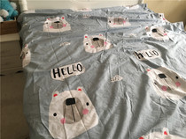 Micro-time cartoon pure cotton twill quilt cover quilt with single all-cotton student dormitory 160 * 220cm quilt with hood single bed