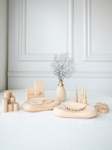 Ring bracket ornaments European-style solid wood special-shaped creative jewelry display rack jewelry rack jewelry storage rack