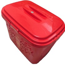Worship basket plastic covered dowry basket high-end home with cover ancestor worship Buddha portable shopping basket