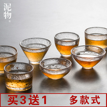 Magnesium glass tea cup Master cup Small Teacup Individual cup Handmade Japanese Kung Fu special glass tea set single cup