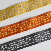 Tianhe lace new light luxury modern Chinese 5 cm curtain embroidered with vertical accessories metal buckle