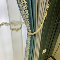 Tianhe lace simple light luxury new curtains 8 cm water dissolved embroidery sofa embroidery pillow accessories side gold wire pure white