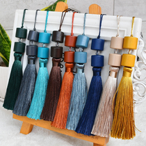 Tianhe Lace European-style Double Wooden Beads Small Hanging Spikes Curtains Small Tassels Accessories Accessories Hanging Balls Bandages Manufacturers Decorations