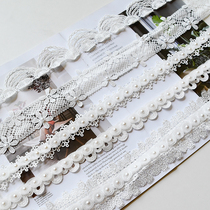 Tianhe lace new Korean simple modern pure white curtain water dissolved embroidery lace 5 cm wide vertical side accessory