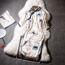 Silk cheongsam spring 2021 summer and autumn new young girl improved version of high-end mulberry silk dress