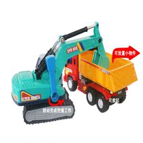Lili engineering vehicle series 32829 inertia dump truck Digger oversized combination childrens toy car