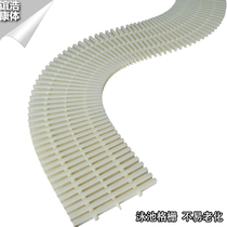 Swimming pool grille water grate drainage ditch cover live three-hole bone color anti-slip turn zigzag swimming pool equipment