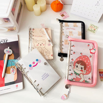 ins Wind Japanese loose leaf removable notebook girl heart Cherry Girl Hand Book Diary student creativity