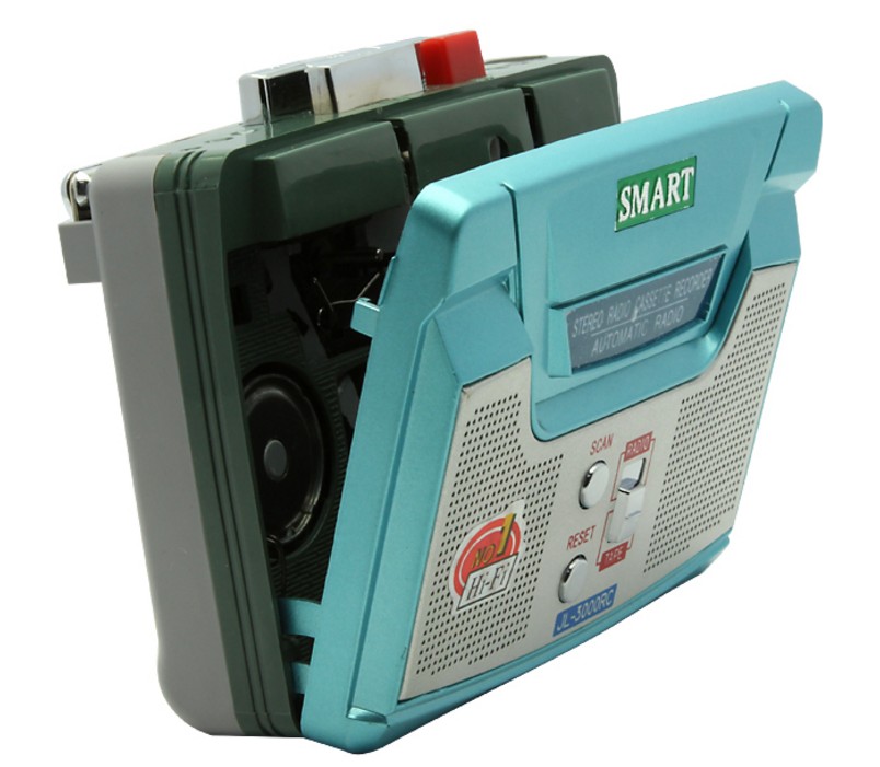 fm收音能录音全新smart磁带随身听单放机收录机带外音 送电源tape