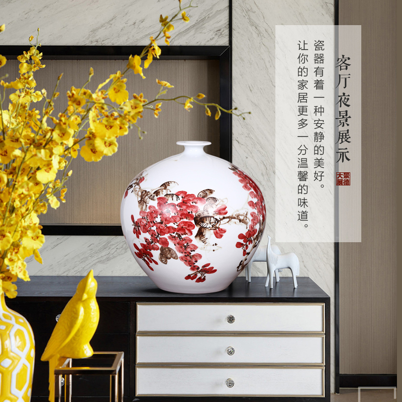 Creative fashion small place dried flower flower implement wine sitting room adornment art crafts vase of jingdezhen ceramics