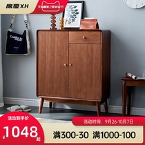 Xi Haoxi wooden shoe cabinet home door large capacity porch Gallery multi-storey entrance ventilation door Hall Cabinet Nordic