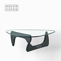 Nordic Japanese design coffee table living room coffee table triangle solid wood glass hall coffee table art meeting table modern