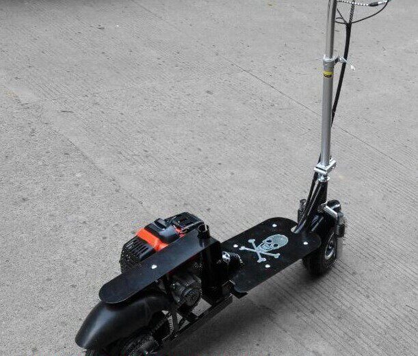 可折叠两轮汽油滑板车二冲程燃油助力车汽动小型迷你踏板小摩托车