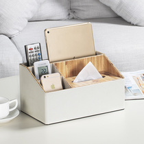 Remote control storage multi-function paper box Household living room creative tissue box Cute coffee table Nordic ins simple