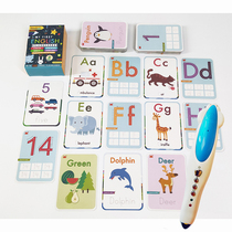 Childrens English Word Card Read Edition Childrens English Enlightenment Early Education Learning English Card Small Master Point Reading Pen